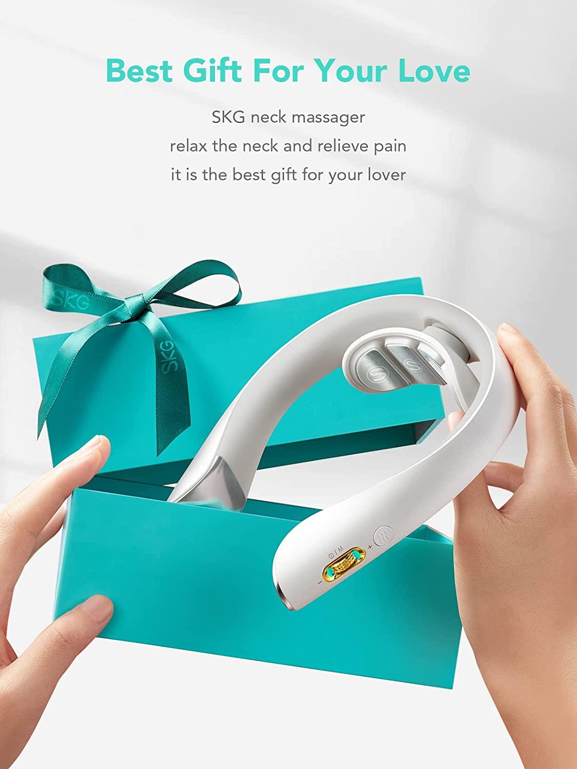 SKG K4 Neck Massager with Heat, Cordless Neck Massager for Pain Relief