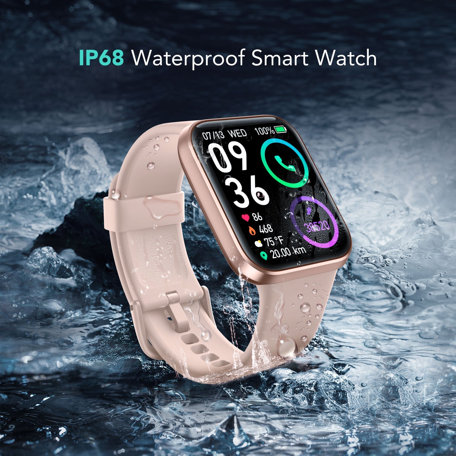 Men Smart Watch IP68 Waterproof Bluetooth Call Sports Watch Heart Rate  Weather